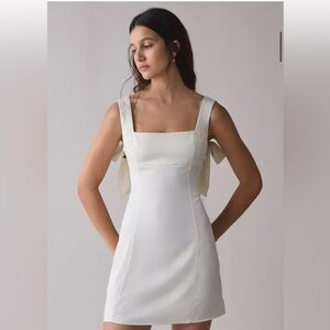 Urban Outfitters White Bow Mini Dress